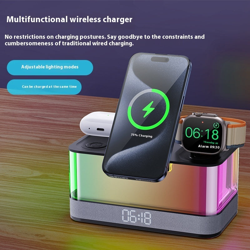 4-in-1 Bluetooth Speaker & Wireless Charger