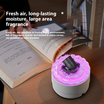 Battery Aroma Diffuser Convenient Home Bedroom Colorful Flame Ambience Light Large Spray Humidifier