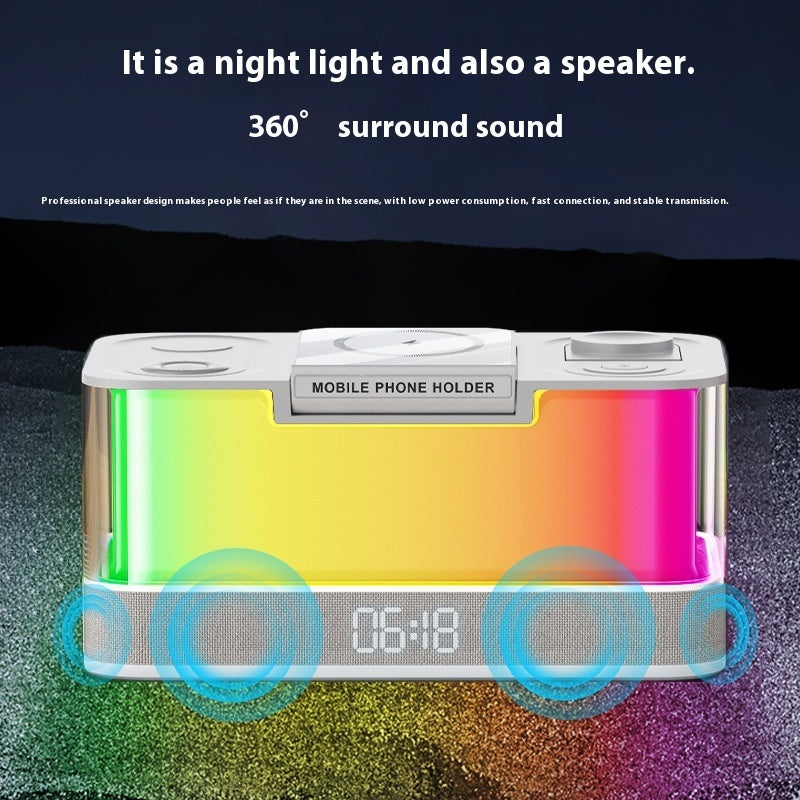 4-in-1 Bluetooth Speaker & Wireless Charger